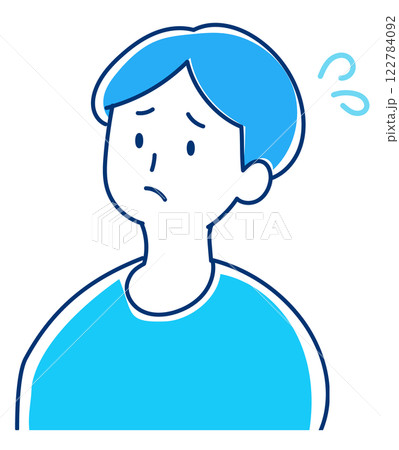困っている/焦っている人 男性のイラスト 困っている/焦っている人 男性のイラスト 122784092