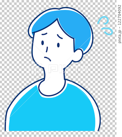 困っている/焦っている人 男性のイラスト 困っている/焦っている人 男性のイラスト 122784092