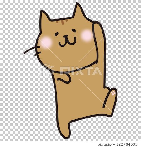 Brown cat playing 122784605