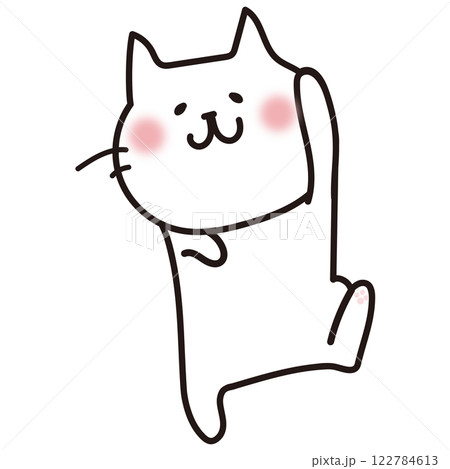 遊ぶ白い猫 遊ぶ白い猫 122784613