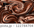 マーブルに溶けたチョコレートのイメージ　テクスチャ 122784704