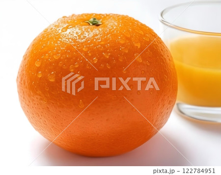 水滴のついたミカン　M-3 122784951