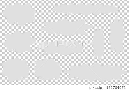 Moyamo speech bubble vector illustration set frame frame copy space gray gray 122784973