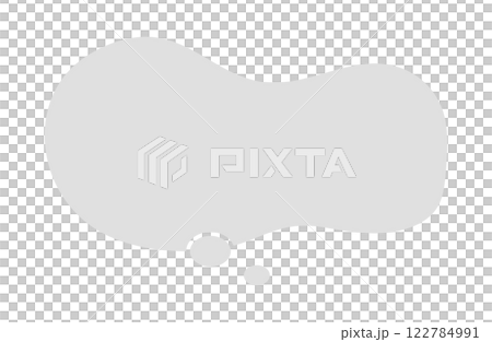 Fuzzy imagination speech bubble vector illustration Simple fluid shape Gray 122784991