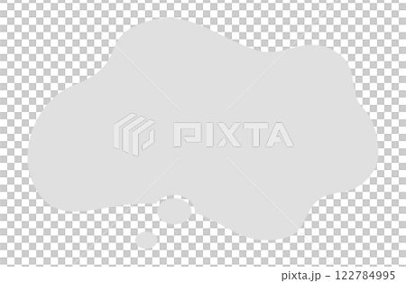 Fuzzy imagination speech bubble vector illustration Simple fluid shape Gray 122784995