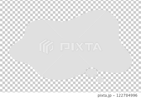 Fuzzy imagination speech bubble vector illustration Simple fluid shape Gray 122784996