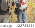 Team of U.S. Army marine corps soldier military war with gun weapon participating and preparing to attack the enemy in Thailand during exercise Cobra Gold training in battle. Combat force. 122785232