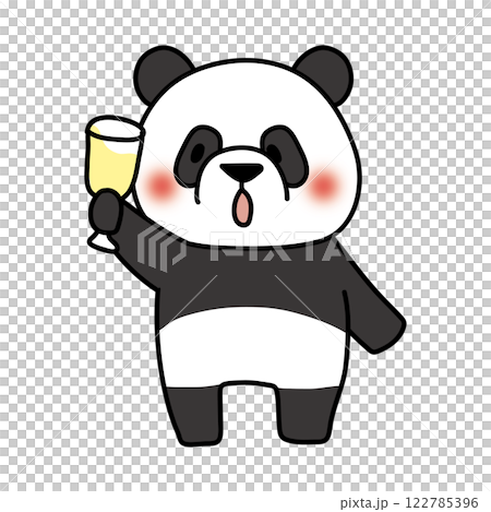 Panda toasting at a party 122785396