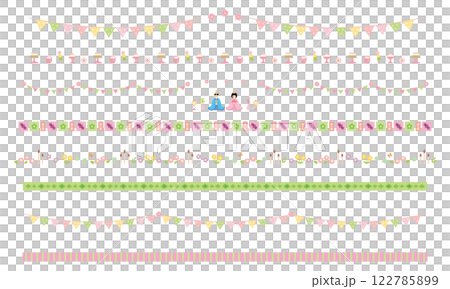 2025春(ひな祭り)ライン素材ベク 2025春(ひな祭り)ライン素材ベク 122785899