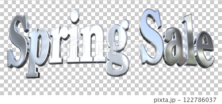 3DCG text "Spring Sale" Silver, Silver 3DCG text "Spring Sale" Silver, Silver 122786037