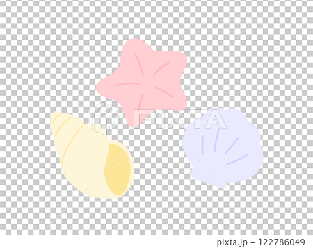 Pastel colored shells 122786049