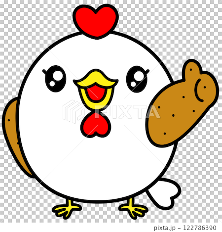 Chicken wings cute character chicken good 122786390