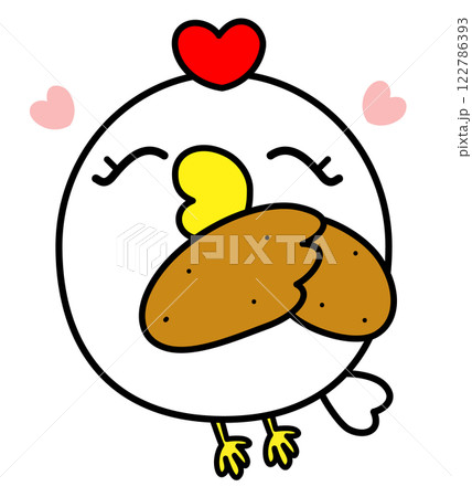 にわとり　手羽先　かわいい　キャラクター　チキン　嬉しい 122786393