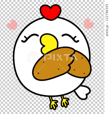 にわとり　手羽先　かわいい　キャラクター　チキン　嬉しい 122786393