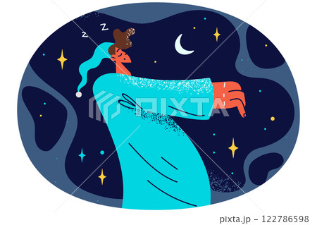 Sleepwalker walking at night Sleepwalker walking at night 122786598