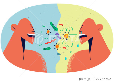 People communicate transfer virus 122786602