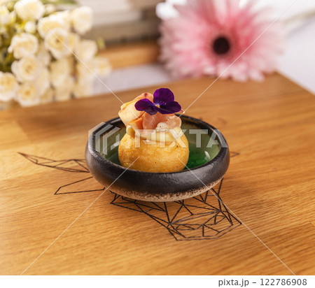 Small cheese fried ball appetizer Small cheese fried ball appetizer 122786908