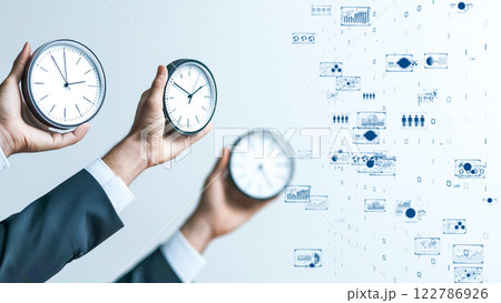 AIを活用した時間効率化コンセプト、ビジネス戦略の未来 122786926