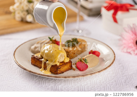 Delicious chicken meatball with potato 122786956