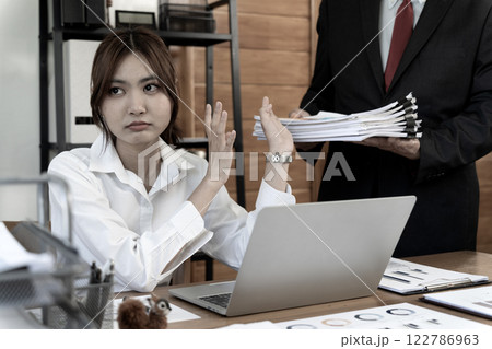 Female employees expressed their dissatisfaction Female employees expressed their dissatisfaction 122786963