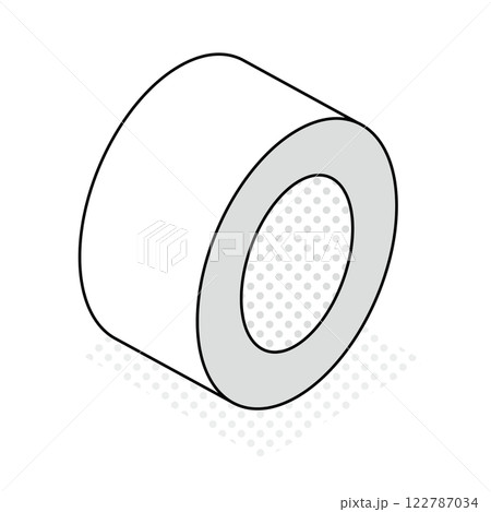 アイソメトリック_立体的でシンプルなアルファベットO アイソメトリック_立体的でシンプルなアルファベットO 122787034