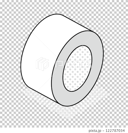 アイソメトリック_立体的でシンプルなアルファベットO アイソメトリック_立体的でシンプルなアルファベットO 122787034