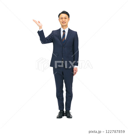 案内するミドル男性ビジネスパーソン 手作業で精密に切り抜いた背景透過全身写真PNG 案内するミドル男性ビジネスパーソン 手作業で精密に切り抜いた背景透過全身写真PNG 122787859