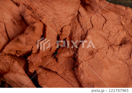 a special paste with the addition of orange clay for creativity and modeling a special paste with the addition of orange clay for creativity and modeling 122787965