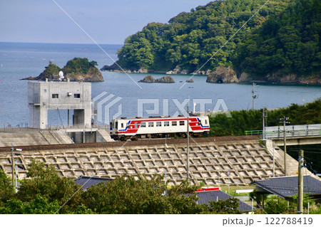 三陸鉄道・甫嶺駅付近(岩手県・三陸町) 三陸鉄道・甫嶺駅付近(岩手県・三陸町) 122788419