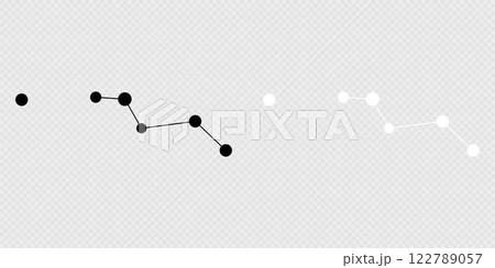 Vulpecula constellation map set. Vector illustration. Vulpecula constellation map set. Vector illustration. 122789057