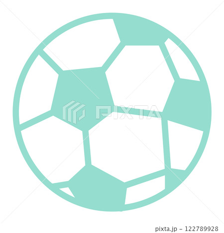 シンプルなサッカーボールのベクターイラスト 122789928