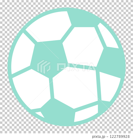 シンプルなサッカーボールのベクターイラスト 122789928