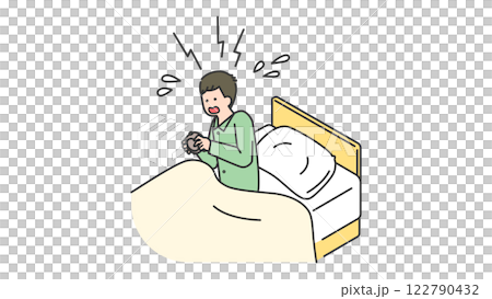 Sleep: A man who overslept 122790432