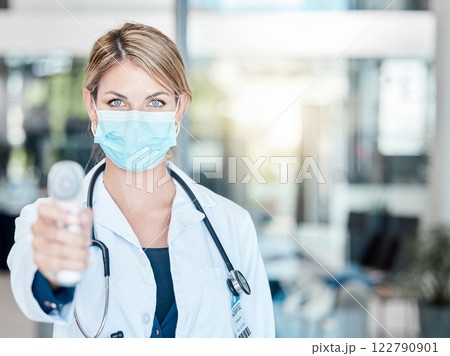 Covid medical monitor with doctor woman to check patient health status at a hospital. Medical, healthcare and clinic worker with a mask work and help prevent corona virus and test dengue fever Covid medical monitor with doctor woman to check patient health status at a hospital. Medical, healthcare and clinic worker with a mask work and help prevent corona virus and test dengue fever 122790901