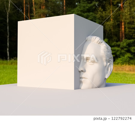 Half a plaster head 122792274