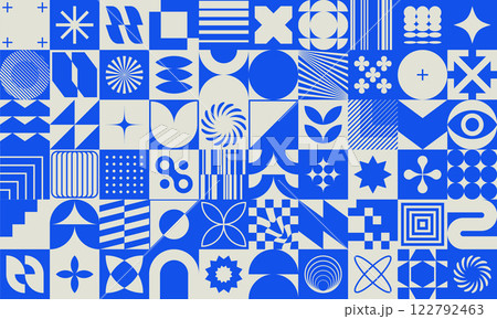 MINIMALIST GEOMETRIC SEAMLESS PATTERN 122792463