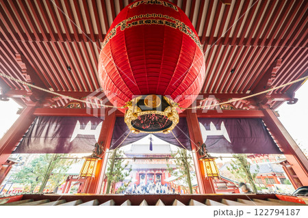 「東京都」浅草 浅草寺 本堂の大提灯 「東京都」浅草 浅草寺 本堂の大提灯 122794187