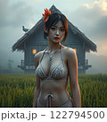 Asian woman model beauty portraits cartoon ai generated 122794500