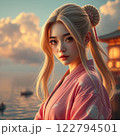 Asian woman model beauty portraits cartoon ai generated 122794501
