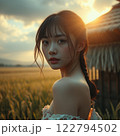 Asian woman model beauty portraits cartoon ai generated 122794502