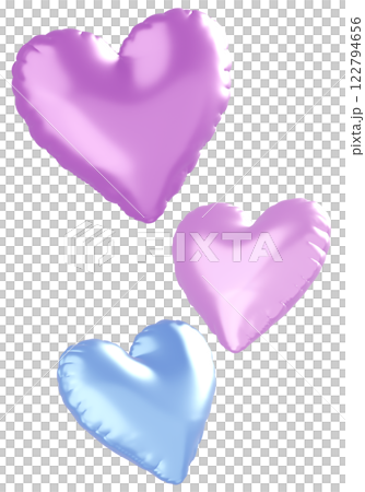 3D 影像_心型氣球_彩色 3D 影像_心型氣球_彩色 122794656