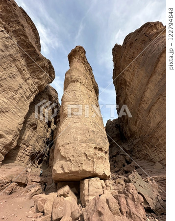 Solomon pillars in Timna Park in the Arava desert 122794848