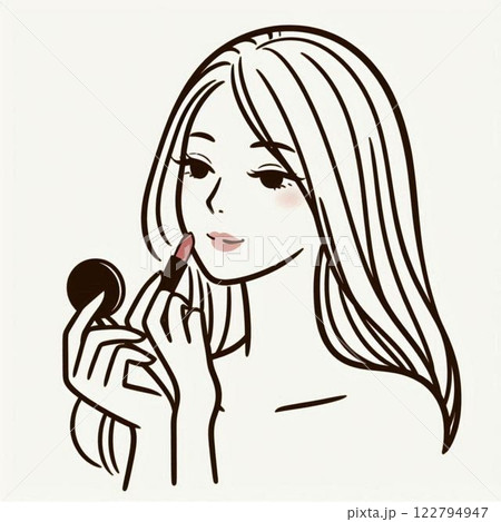 メイクをする女性 122794947