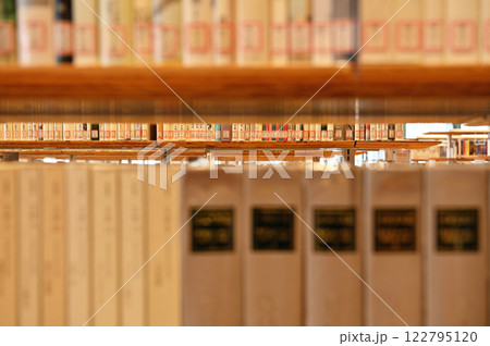 本棚のある図書館風景 本棚のある図書館風景 122795120