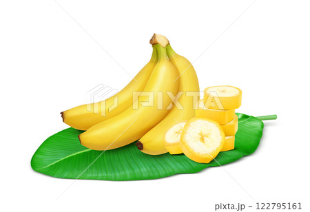 バナナのイラスト リアル 122795161