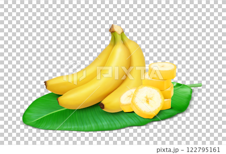 バナナのイラスト リアル 122795161
