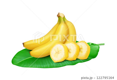 バナナのイラスト リアル バナナのイラスト リアル 122795164