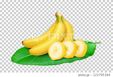 バナナのイラスト リアル バナナのイラスト リアル 122795164