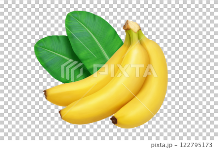 香蕉圖現實白色背景 香蕉圖現實白色背景 122795173