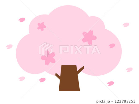 花びらの散る桜の木 花びらの散る桜の木 122795253